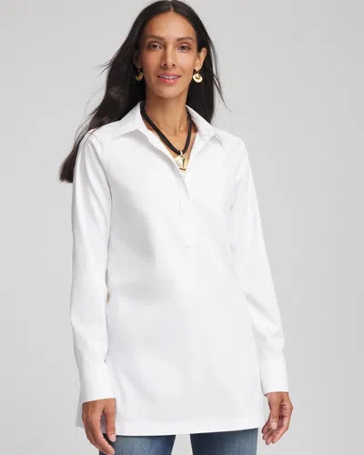 Chico's No Iron Stretch Tunic In White