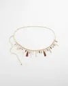 Chico's Novelty Beaded Chain Belt In Neutral In Brown