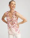Chico's Ombr Printed Sleeveless V-neck Tank In Multi