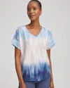 Chico's Ombr Short-sleeve Tee In Blue