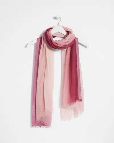 Chico's Ombre Metallic Oblong Scarf In French Blush |