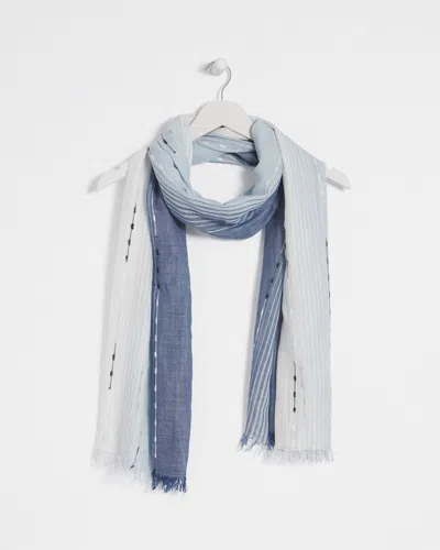 Chico's Ombre Oblong Scarf In Crystal Springs |