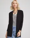 Chico's Open-front Cardigan Sweater In Black Size 4/6 |  In Black
