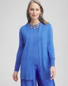 Chico's Open-front Cardigan Sweater In Blue Size 20/22 |  In Blue Pearl