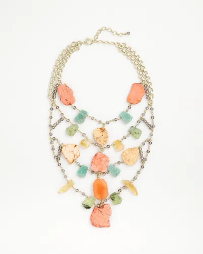 Chico's Original Pastel Stone Necklace In Multicolor