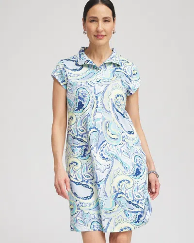 Chico's Knit Paisley Dress In Crystal Springs Size 16/18 |  Zenergy Activewear