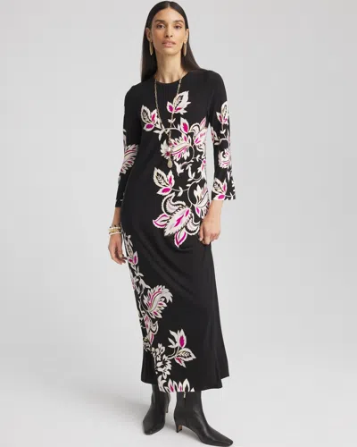 Chico's Paisley Maxi Dress In Black Size 16/18 |