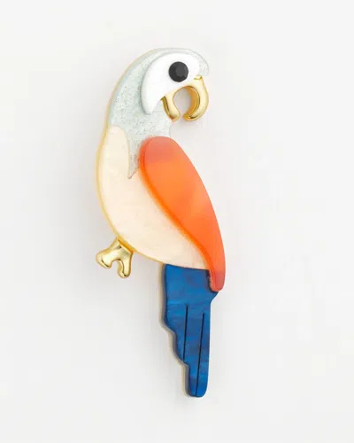 Chico's Parrot Brooch In Multi