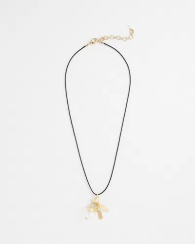Chico's Pendant Necklace |  In Black/gold