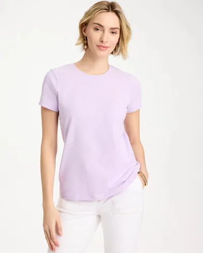 Chico's Perfect Crewneck Tee In Orchid Mist In Purple