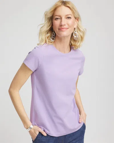 Chico's Perfect Crewneck Tee In Purple