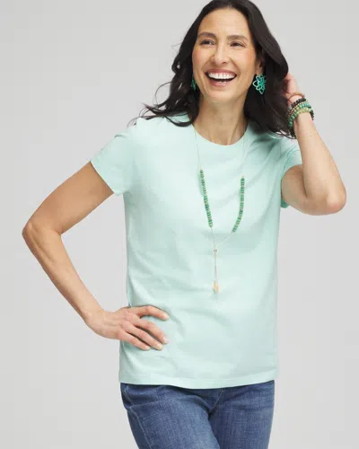 Chico's Perfect Crewneck Tee In Teal Waters Size 20/22 |