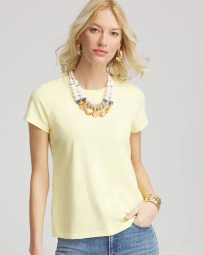 Chico's Perfect Crewneck Tee In Yellow