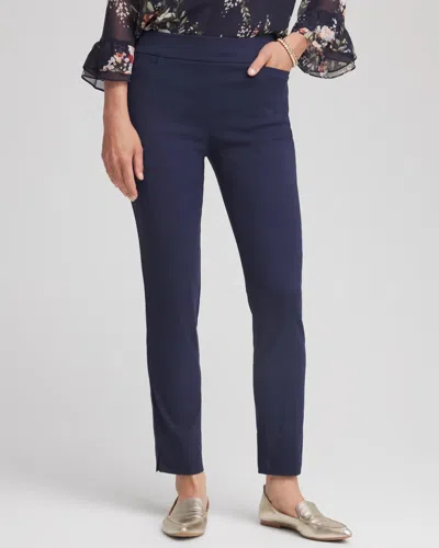 Chico's Petite Brigitte Slim Ankle Pants In Blue