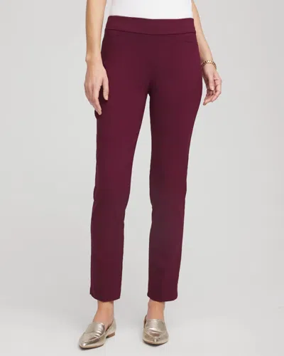 Chico's Petite Brigitte Slim Ankle Pants In Deep Chianti