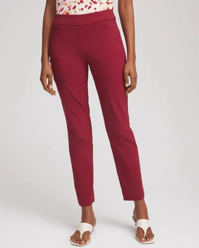Chico's Petite Brigitte Slim Ankle Pants In Russet Red