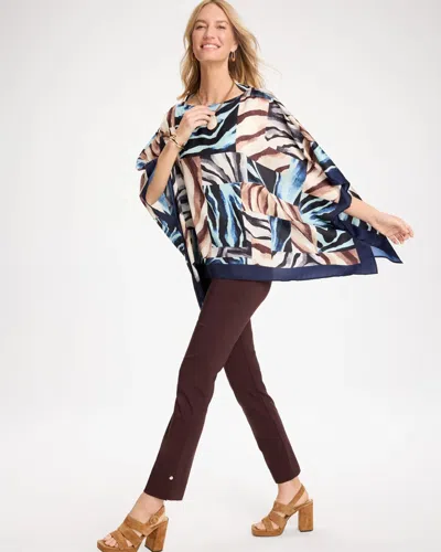 Chico's Petite Brigitte Slim Button Hem Pants In Bitter Chocolate
