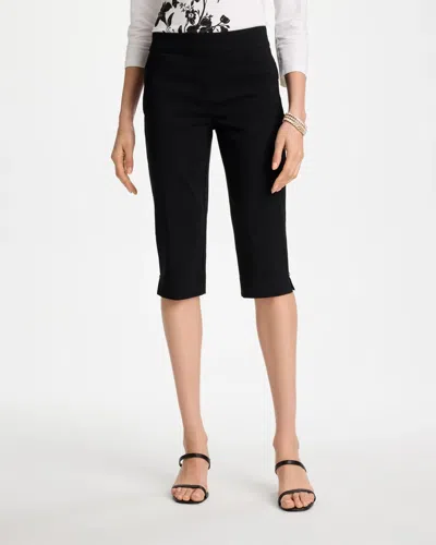 Chico's Petite Brigitte Slim Rivet Pull-on Capri In Black