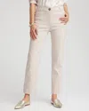 Chico's Petite Emme Straight Ankle Pants In Taupe In Brown