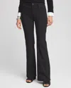 Chico's Petite Girlfriend Embellished Flare Jeans In Black Size 12p/14p |  In Black