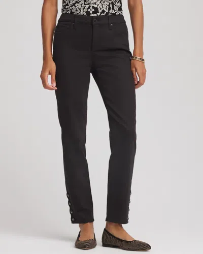 Chico's Petite Girlfriend Slim Ankle Jeans In Black