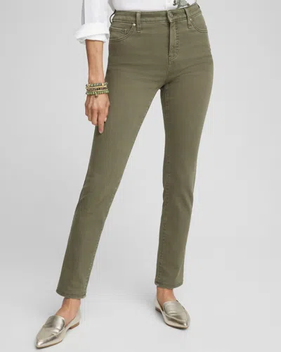 Chico's Petite Girlfriend Slim Ankle Jeans In Green Size 18p |  In Olive