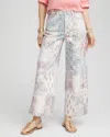 Chico's Petite High-rise Floral Patchwork Jeans Size 16p/18p |  In Multicolor