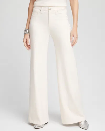 Chico's Petite High Rise Relaxed Straight Leg Ponte Pants In English Cream Size 16p/18p |