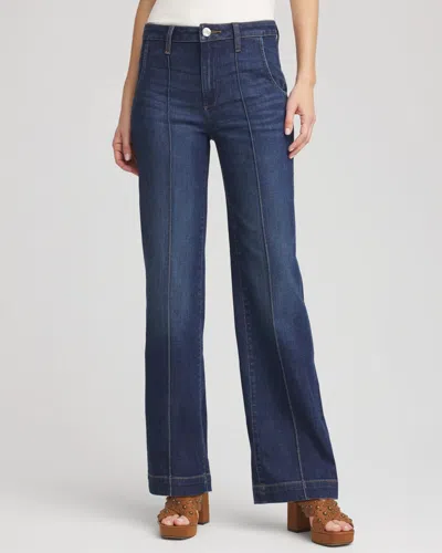 Chico's Petite High-rise Straight Fit Jeans In Biscayne Indigo