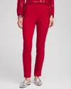Chico's Petite Juliet Ponte Trim Detail Ankle Pants In Size 12p/14p |  In Red Allure