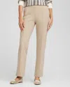Chico's Petite Juliet Straight Ankle Pants In Taupe In Brown