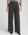 Chico's Petite Pleated Trouser Pants In Gray Size 12p/14p |  In Gray