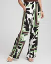 Chico's Petite Printed Silky Soft Pants In White In Sand