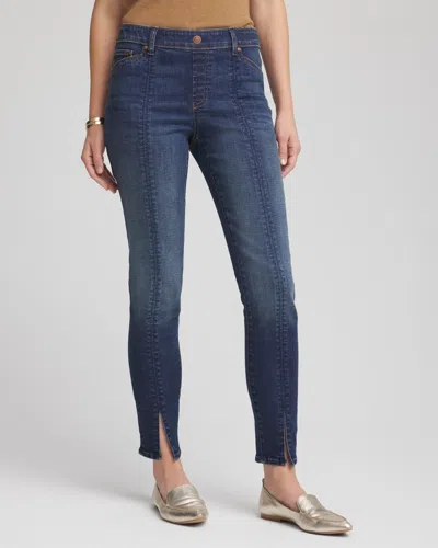 Chico's Petite Pull-on Slim Ankle Jeggings In Estero Indigo
