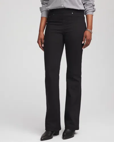 Chico's Petite Pull-on Slim Bootcut Jeggings In Black