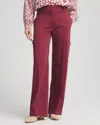 Chico's Petite Sateen Cargo Pants In Blackcurrant Size 6p |  In Blackcurrant