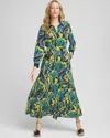 Chico's Petite Silky Twill Shirt Dress In Enchanted Forest Size 2p |  In Enchanted Forest