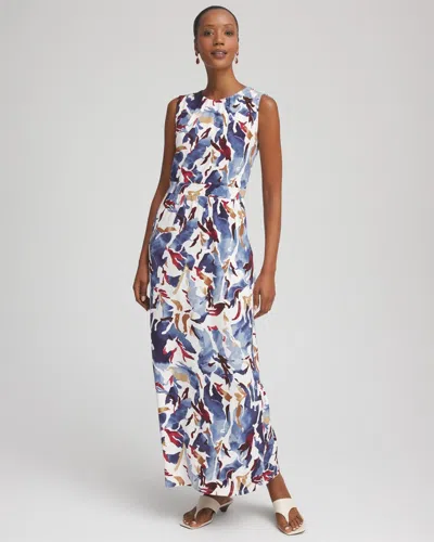Chico's Petite Sleeveless Jersey Knit Maxi Dress In Blue Lotus