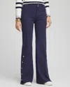 Chico's Petite Stretch Wide-leg Pants In Blue Size 16p/18p |  In Passport Blue