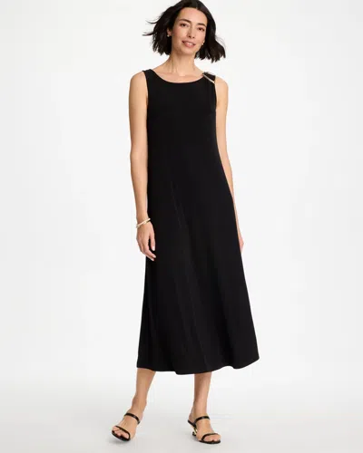 Chico's Petite Travelers™ Knit Buckle Maxi Dress In Black