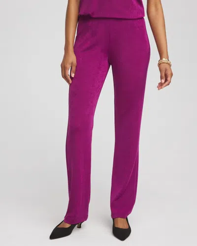 Chico's Petite Travelers No Tummy Pants In Sweet Berry