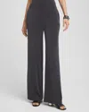 Chico's Petite Travelers Relaxed Straight Leg Pants In Black Size 16p/18p |  Wrinkle-free Travel Clot In Lavastone