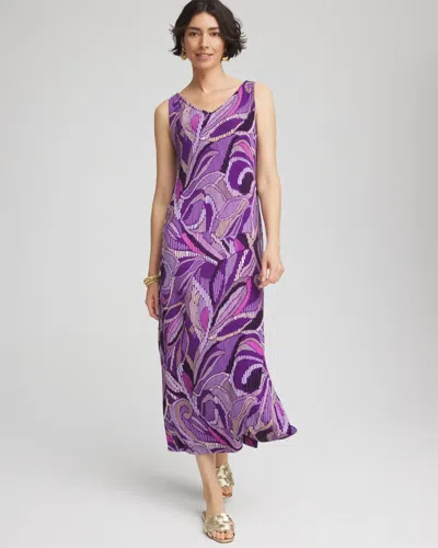 Chico's Petite Travelers Rio Convertible Maxi Dress In Purple