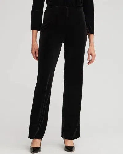 Chico's Petite Travelers Velvet Pants In Black Size 16p/18p |  Wrinkle-free Travel Clothing