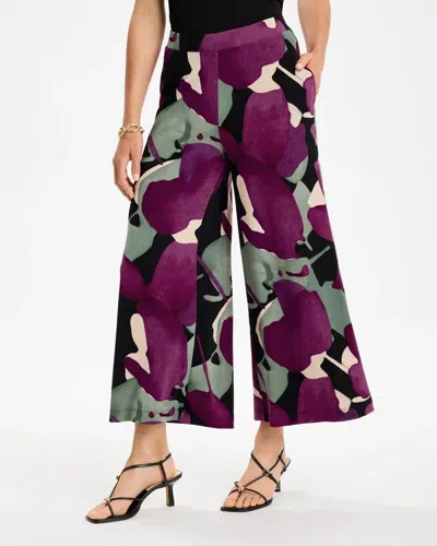 Chico's Petite Travelers™ Wide-leg Culotte Crop In Elderberry Wine