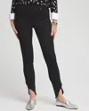 Chico's Petite Tulip Hem Pull-on Ankle Jeggings In Black Size 16p/18p |  In Black