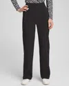 Chico's Petite Zenergy Activewear Wide Leg Trousers In Black Size 12p/14p |  In Black