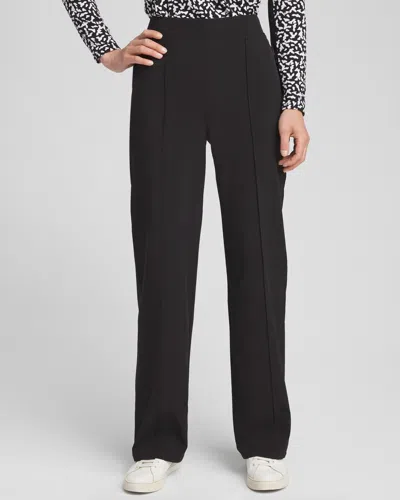 Chico's Petite Zenergy Activewear Wide Leg Trousers In Black Size 12p/14p |