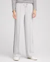 Chico's Petite Zenergy Double-knit Lattice Trim Pants In Frosted Gray Heather Size 12p/14p |  In Frosted Gray Heather