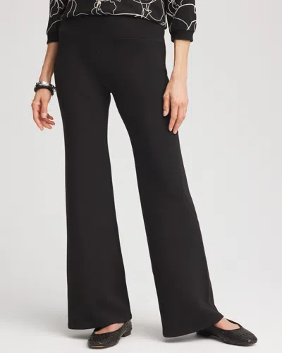 Chico's Petite Zenergy Scuba Flare Leggings In Black Size 12p/14p |
